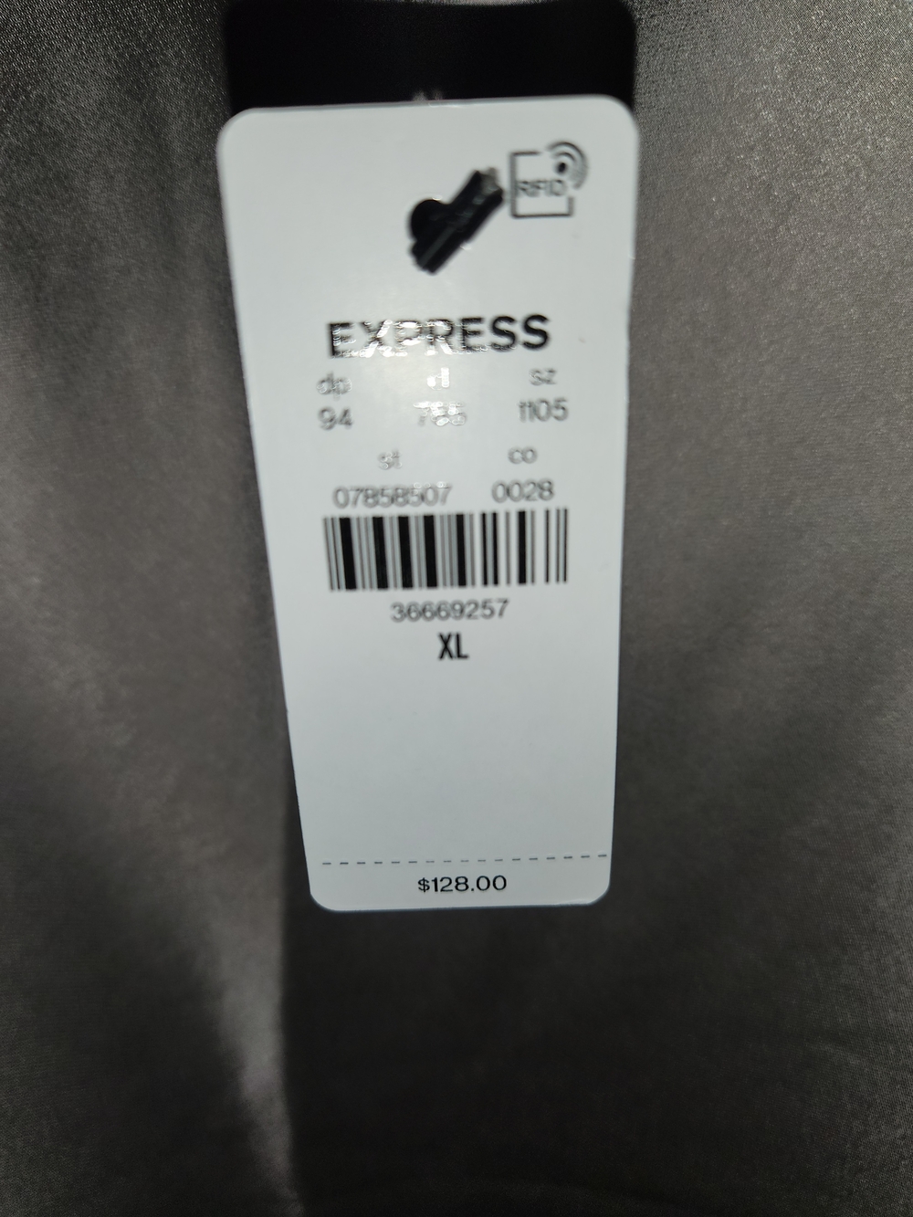 Express Floral Satin Slip Dress in Light Gray - Picture 3 of 3